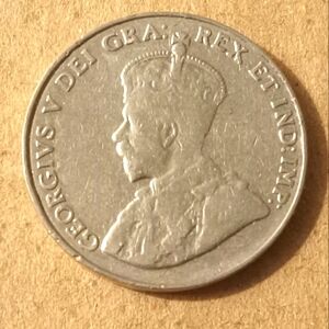1934 Canada 5 Cents Coin